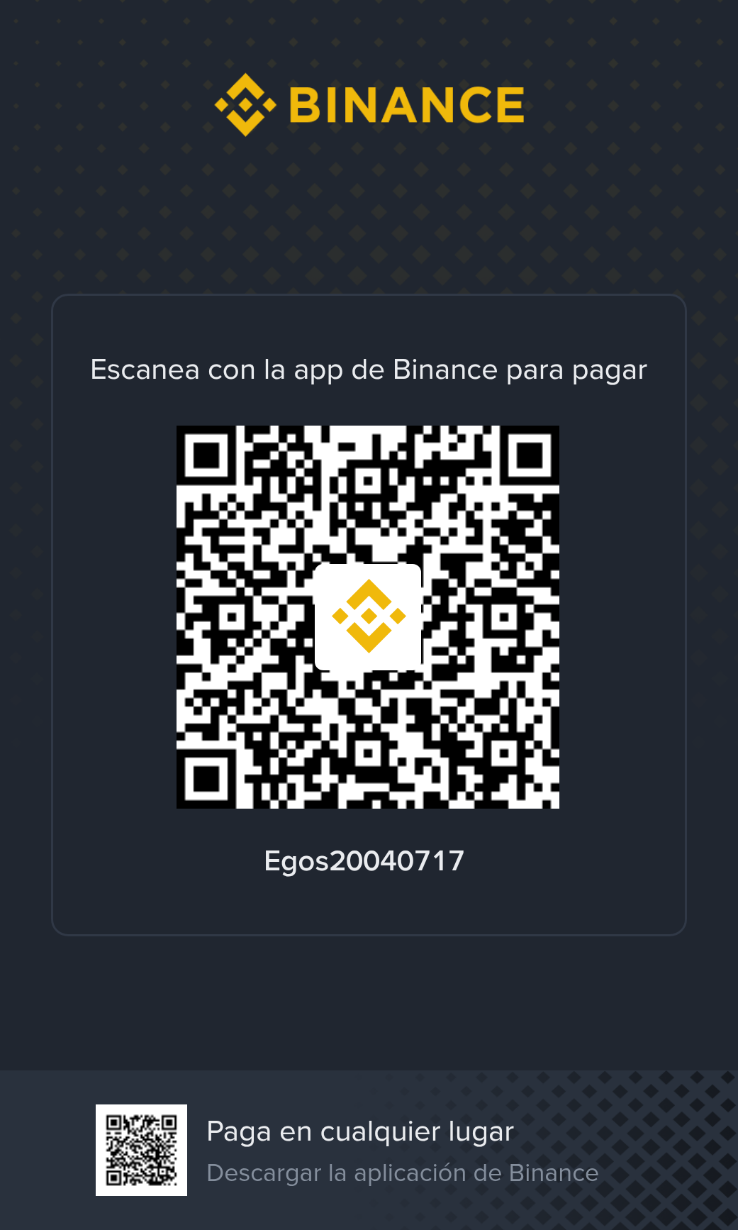Binance Pay QR Code for Donations